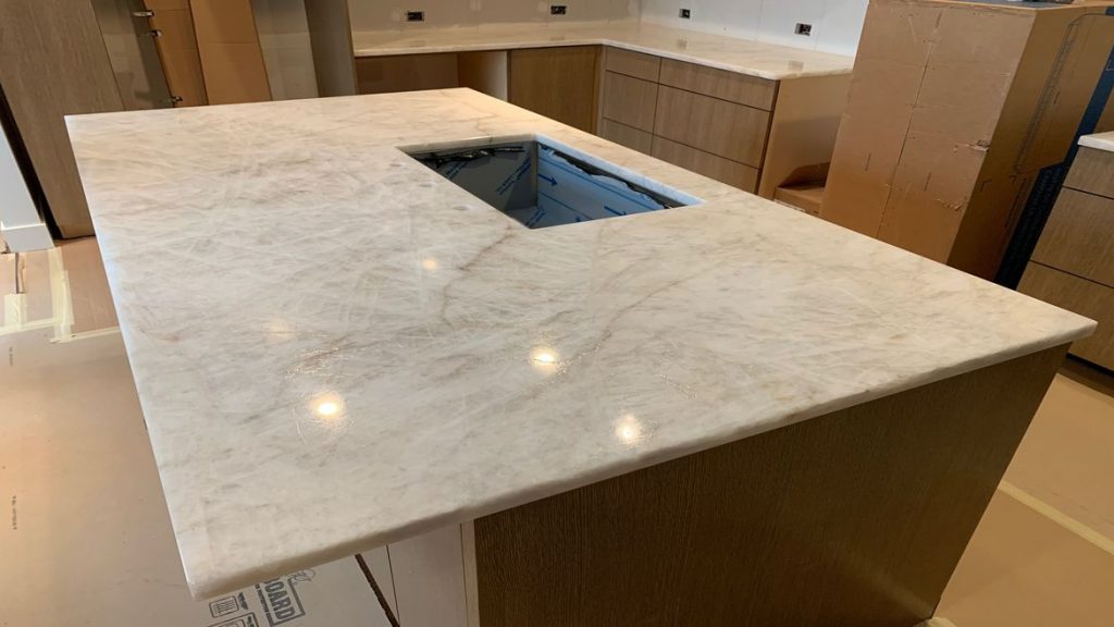 Iceberg Quartzite Kitchen Chicago | Granite Countertops Chicago